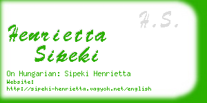 henrietta sipeki business card